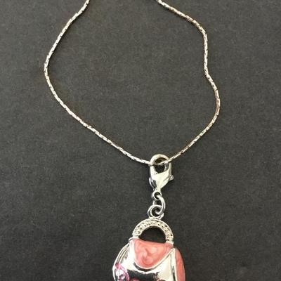Cute vintage, Silver tone purse charm