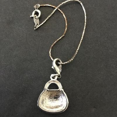 Cute vintage, Silver tone purse charm