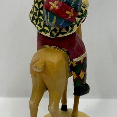 Winterland Collection 2007 by St. Nicholas Square Santa Claus on Reindeer made with resin