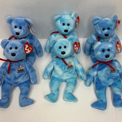 Ty "Niña, Pinta or the Santa Maria" Columbus Day Bear Beanie Baby, Vintage, Rare and Retired