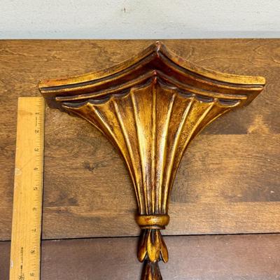 Lot of 3 Display Shelves Plaster Chalkware