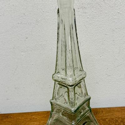 Vintage Glass Bottle Eiffel Tower Shaped