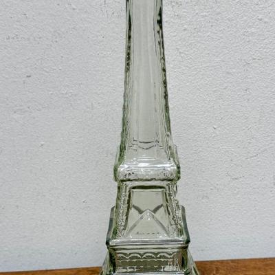Vintage Glass Bottle Eiffel Tower Shaped