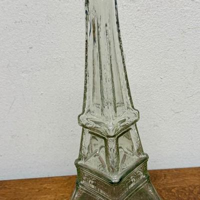 Vintage Glass Bottle Eiffel Tower Shaped