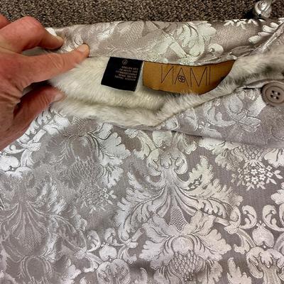 Gray Table Runner with corner tassels