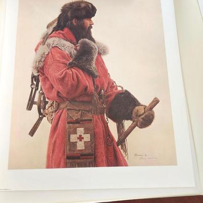 Sale Photo Thumbnail #529: Signed, Numbered      Bama   447/1500
Limited Edition   MINT condition 
Recent retail prices are $725 and $ 2150
The term for 'leader' among mountain men is 'boosh-way.' This boosh-way heads a local mountain man organization called Yellowstone Mountain Me