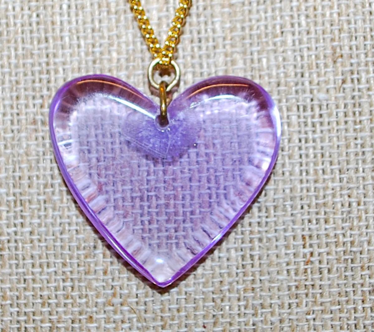 ネックレス・ペンダント VERY VINTAGE LILAC QUARTZ HEART PENDANT NECKLACE VERY VINTAGE LILAC QUARTZ HEART PENDANT NECKLACE