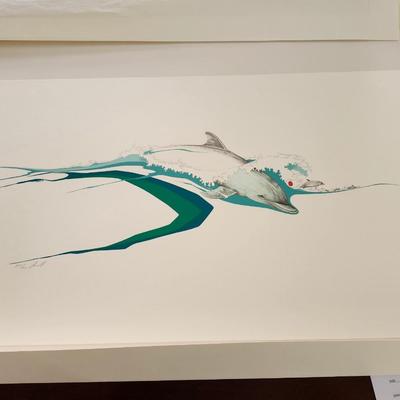 Sale Photo Thumbnail #533: 17 x 31 inches
972/1000
Recent retail prices are $90.00  $250.00  $350.00
Jacketed and signed &  numbered 
Artist illustrated numerous books and received the Caldecott Medal of Honor for "Hawk, I'm Your Brother"