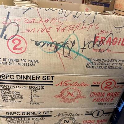 2 Unopened Boxes of Vintage Noritake Burlington China - 192 Pieces