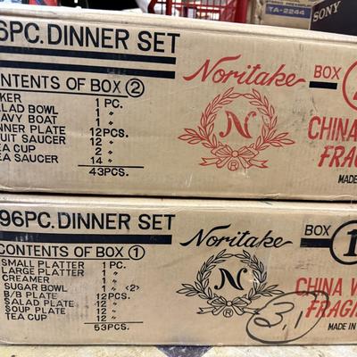 2 Unopened Boxes of Vintage Noritake Burlington China - 192 Pieces
