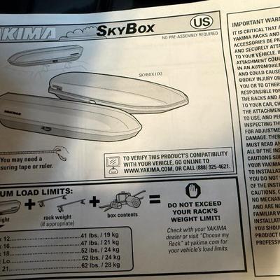 New - Never Used Yakima Skybox