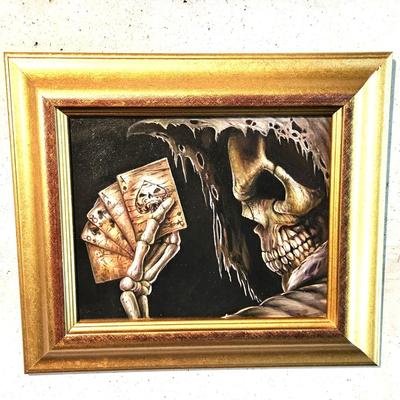 Skeleton W/ Playing Cards Artwork
