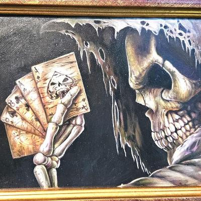Skeleton W/ Playing Cards Artwork