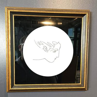 2 Picasso Line Drawings on Plates