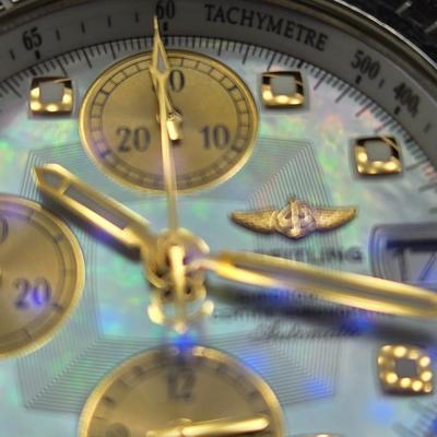 Lot 5: Breitling Chrono Cockpit Two-Tone Men's Watch - 18KT Gold Accents
