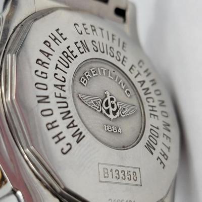 Lot 5: Breitling Chrono Cockpit Two-Tone Men's Watch - 18KT Gold Accents