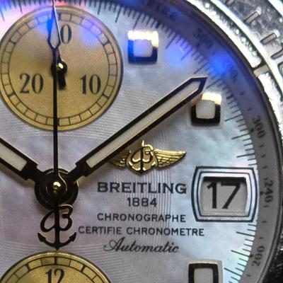 Lot 5: Breitling Chrono Cockpit Two-Tone Men's Watch - 18KT Gold Accents