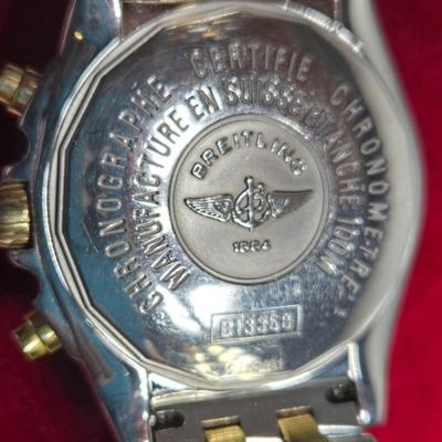 Lot 5: Breitling Chrono Cockpit Two-Tone Men's Watch - 18KT Gold Accents