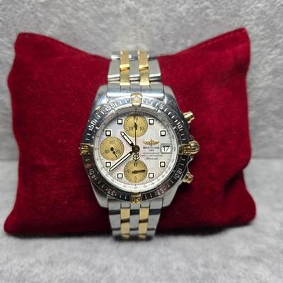Lot 5: Breitling Chrono Cockpit Two-Tone Men's Watch - 18KT Gold Accents
