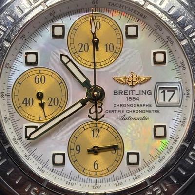 Lot 5: Breitling Chrono Cockpit Two-Tone Men's Watch - 18KT Gold Accents