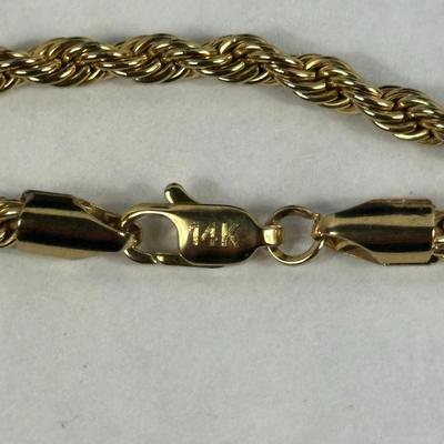 Lot 6: 14k Gold Necklace - 22g