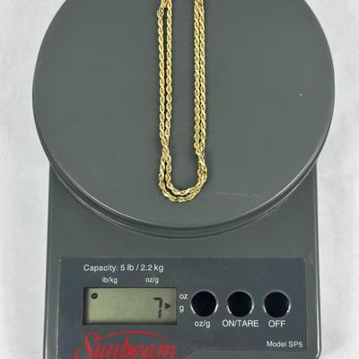 Lot 8: 14k Gold Necklace - 7g
