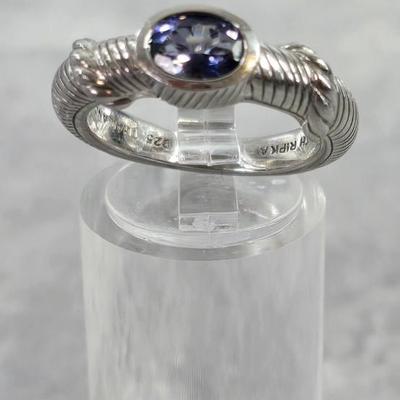 Lot 13: Sterling Silver Ring with Stone - 5g / Ring Size: 7