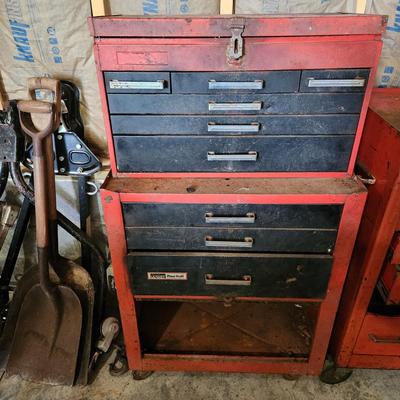 Vintage Montgomery Ward Powr Kraft 9 Drawer Tool Cabinet