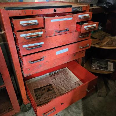 Vintage Matco 9 Drawer Tool Chest Cabinet