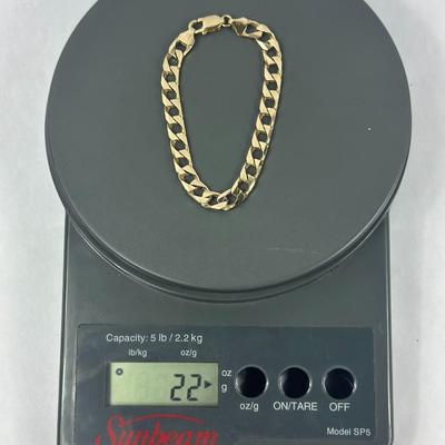 Lot 21: 14k Gold Link Bracelet - 22g