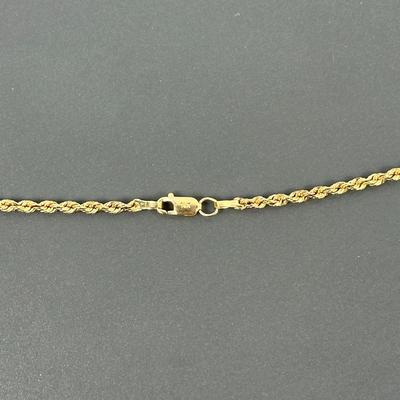 Lot 24: 14k Gold Necklace with Holy Bible & Scripture Pendant - 5g