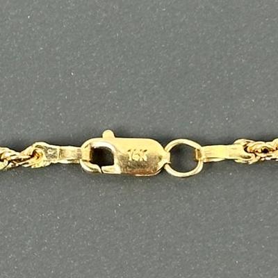Lot 24: 14k Gold Necklace with Holy Bible & Scripture Pendant - 5g