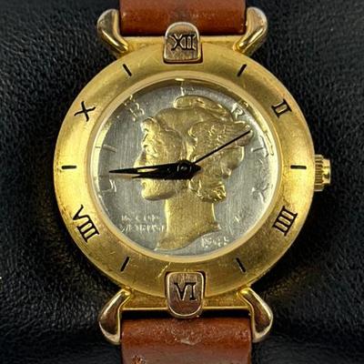 Lot 25: Lady Liberty Coin Women's Watch with Pigskin Band