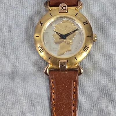 Lot 25: Lady Liberty Coin Women's Watch with Pigskin Band