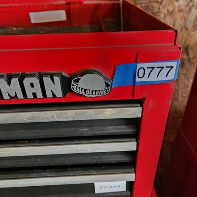 Carftsman 11 Drawer Tool Chest Cabinet 2 pieces with keys Cabinet 2 lot 777