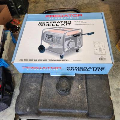 Coleman Powermate Portable Electric Generator ProGen 5000 w Wheel Kit Has Compression