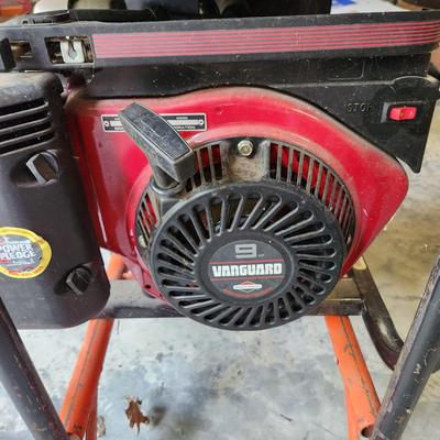 Coleman Powermate Portable Electric Generator ProGen 5000 w Wheel Kit Has Compression