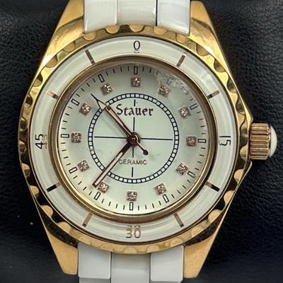 Lot 30: Stauer Lady's Watch with Ceramic Band