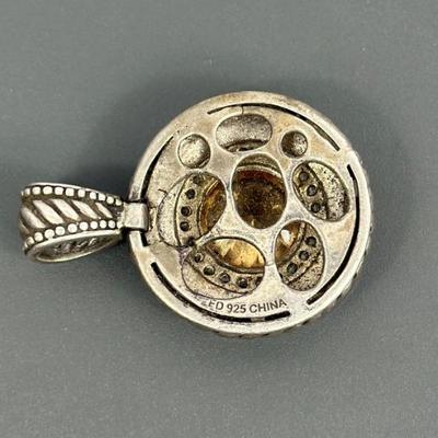 Lot 40: Sterling Silver Pendant with Stone - 13g