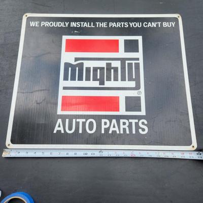 Mighty Auto Parts Metal Sign 24x20