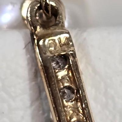 Lot 48: 10k Gold Earrings with Stone - 2g
