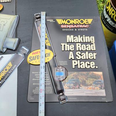 lot of 3 Tenneco Walker Monroe Shocks & Struts Signs 1 metal 2 Plastic