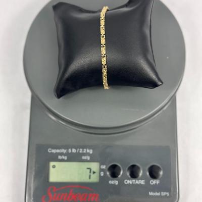 Lot 51: 14k Gold Bracelet - 7g