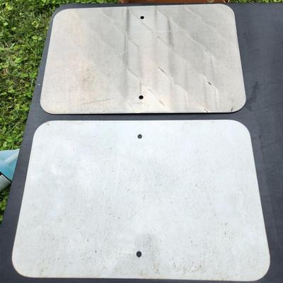 2 Heavy Metal Signs Reserved Parking Private Property No Trespassing Man Cave