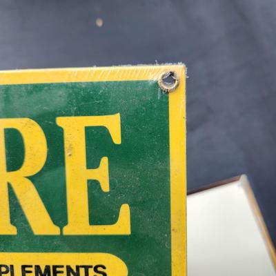 2 Metal Signs John Deere Granpa's Fix it Signs