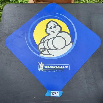 Michelin Man Tire Sign Sturdy Plastic Double Sided man Cave
