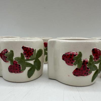 Strawberry Napkin Rings - Set of 9