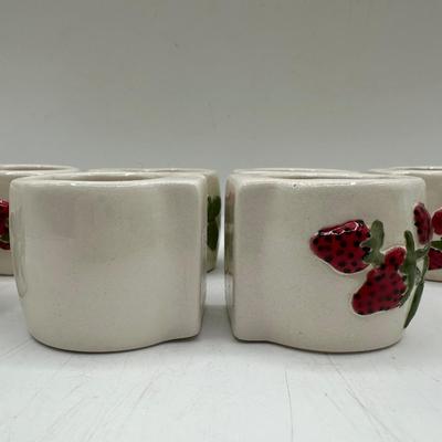 Strawberry Napkin Rings - Set of 9