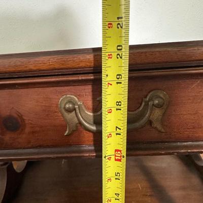 Vintage Thomasville Hexagonal Side Table with Drawer and Shelf