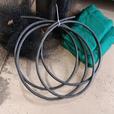 LARGE ROLL OF WEED BARRIER, NET FENCING, 3 FT T POSTS AND MORE